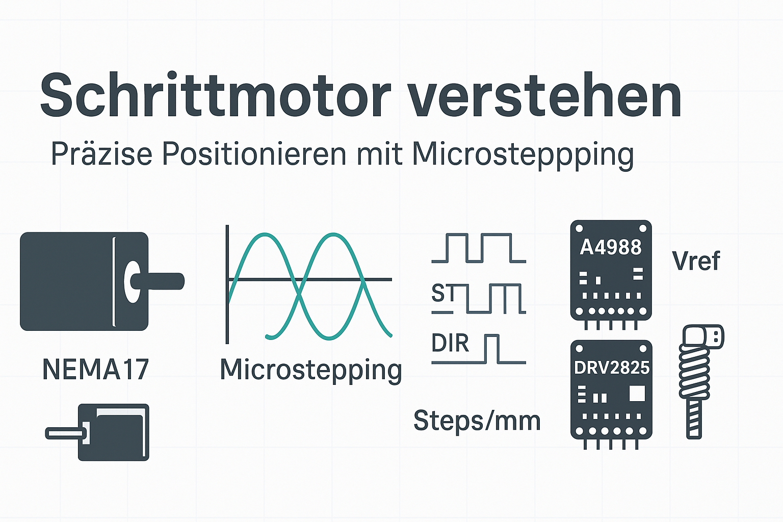 Schrittmotor verstehen – Präzise Positionieren mit Microstepping