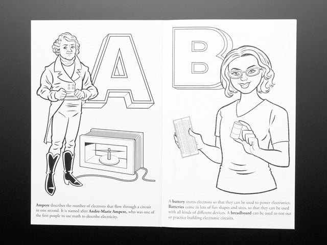 Coloring book - "Ladyada's E is for electronics"