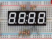 White 7-segment clock display - 0.56" digit height