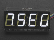 Adafruit 0.56" 4-Digit 7-Segment Display w/I2C Backpack - White