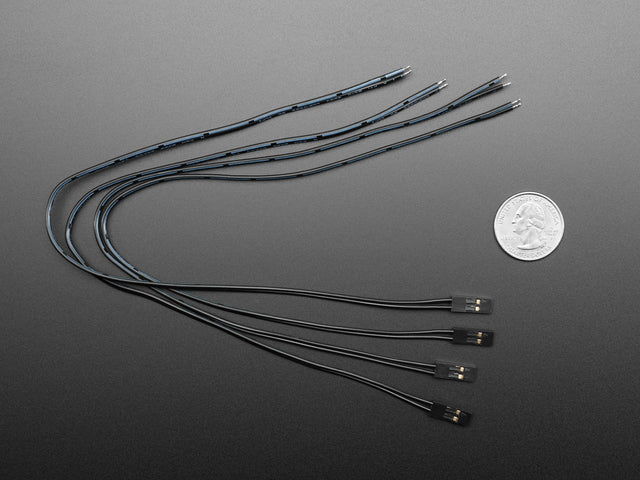 Pig-Tail Cables - 0.1" 2-pin - 4 Pack