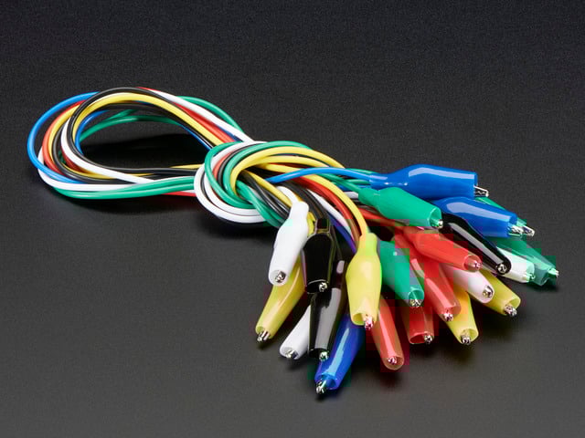 Small Alligator Clip Test Lead (set of 12)