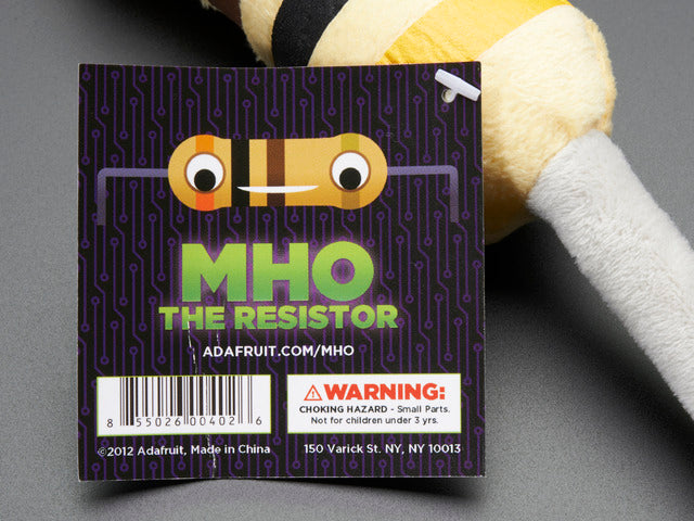 Mho the Resistor - Circuit Playground Plushie