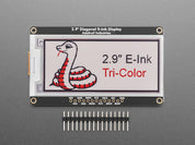 Adafruit 2.9" Red/Black/White eInk Display Breakout - THINK INK