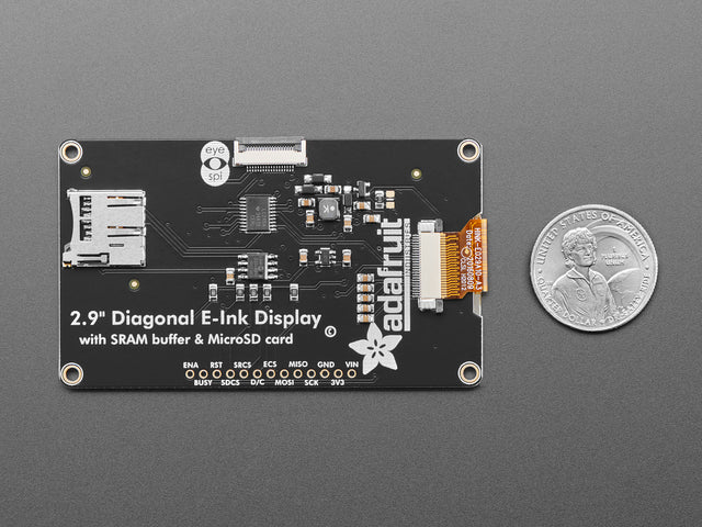 Adafruit 2.9" Red/Black/White eInk Display Breakout - THINK INK