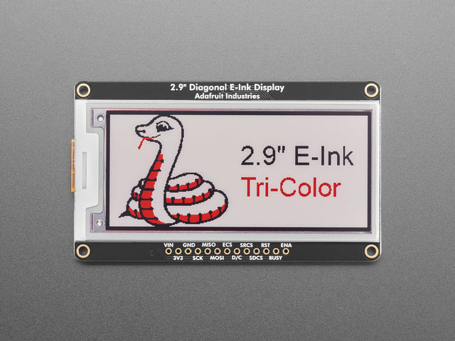 Adafruit 2.9" Red/Black/White eInk Display Breakout - THINK INK