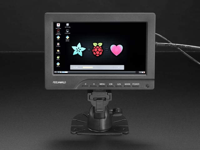 HDMI 4 Pi - 7" Display 1280x800 (720p) IPS - HDMI/VGA/PAL/NTSC