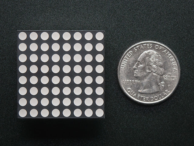Small 1.2" 8x8 Ultra Bright Yellow-Green LED Matrix