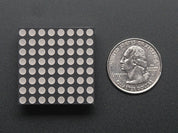 Small 1.2" 8x8 Ultra Bright Yellow-Orange LED Matrix