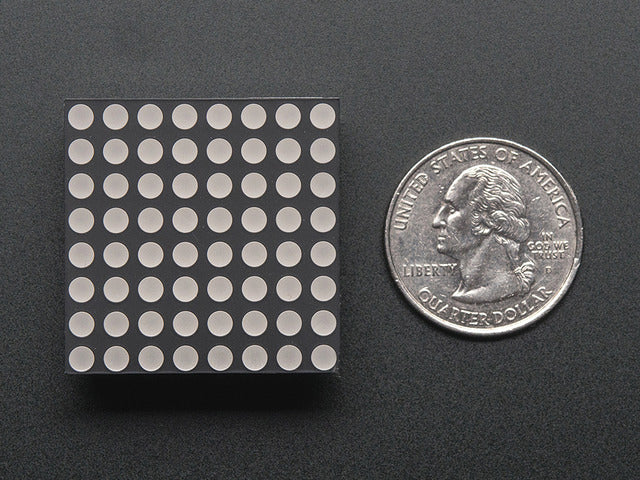 Small 1.2" 8x8 Ultra Bright Yellow-Orange LED Matrix