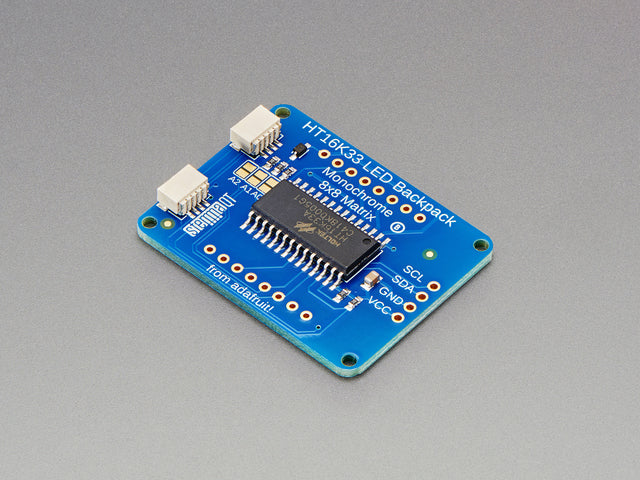 Adafruit Small 1.2" 8x8 LED Matrix w/I2C Backpack - Yellow