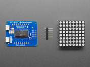 Adafruit Small 1.2" 8x8 LED Matrix w/I2C Backpack - Yellow