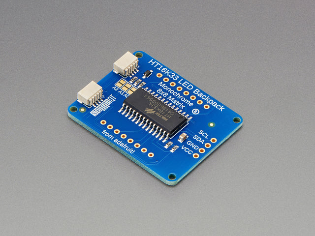 Adafruit Small 1.2" 8x8 LED Matrix w/I2C Backpack - Yellow-Green