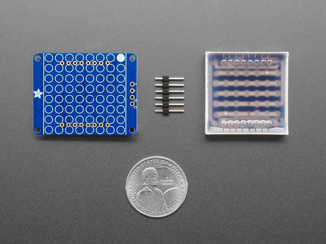 Adafruit Small 1.2" 8x8 LED Matrix w/I2C Backpack - Yellow-Green