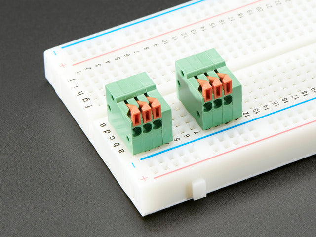 Configurable Spring Terminal Blocks - 3 Pin 0.1" Pitch R/A - x 5