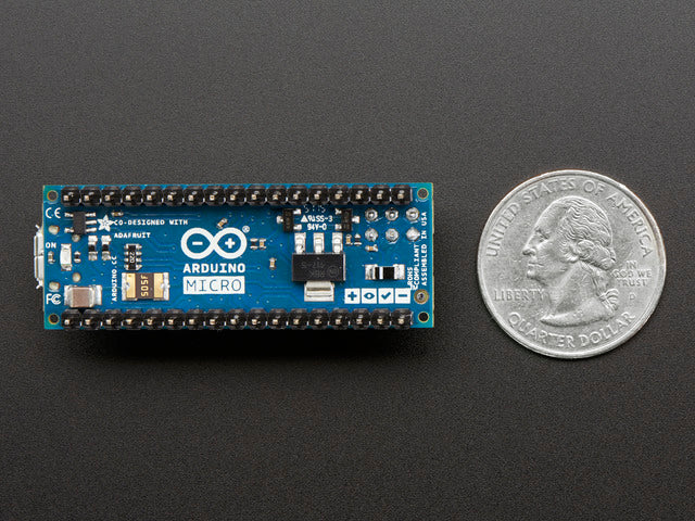 Arduino Micro with Headers - 5V 16MHz - (ATmega32u4 - assembled)