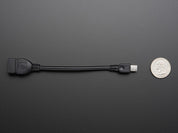 USB OTG Host Cable - MicroB OTG male to A female