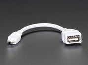 USB OTG Host Cable - MicroB OTG male to A female