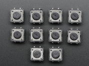 Tactile Switch Buttons (12mm square, 6mm tall) x 10 pack