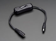 In-line power switch for 2.1mm barrel jack