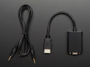 HDMI to VGA Video Adapter and 3.5mm Male/Male Stereo Cable