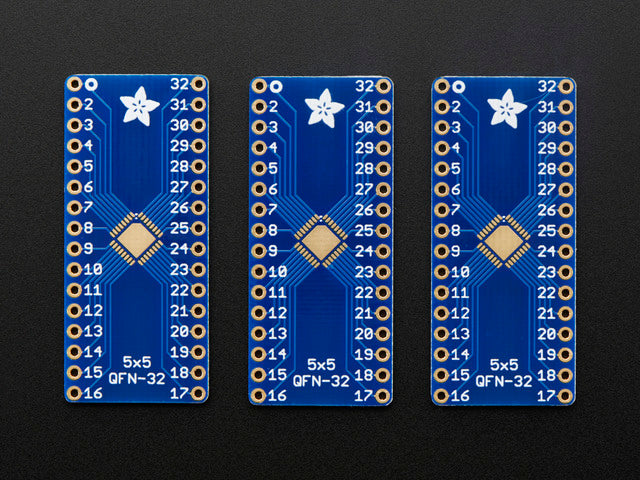 SMT Breakout PCB for 32-QFN or 32-TQFP - 3 Pack!