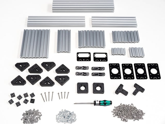 OpenBeam Precut Machinist Kit - Silver Aluminum