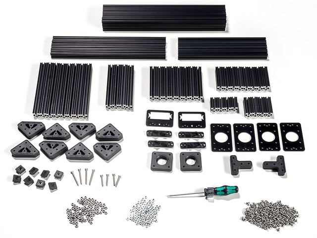 OpenBeam Precut Machinist Kit - Black Aluminum
