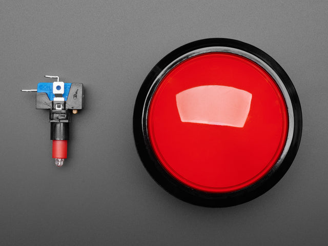 Massive Arcade Button with LED - 100mm Red