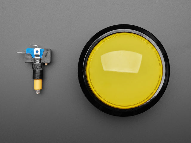 Massive Arcade Button with LED - 100mm Yellow