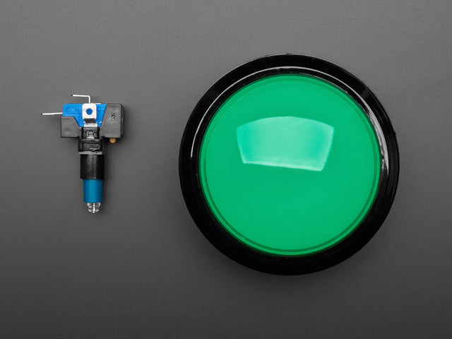 Massive Arcade Button with LED - 100mm Green