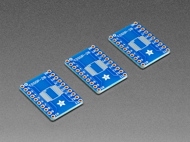 SMT Breakout PCB for SOIC-20 or TSSOP-20 - 3 Pack!
