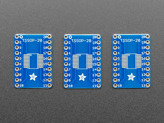 SMT Breakout PCB for SOIC-20 or TSSOP-20 - 3 Pack!