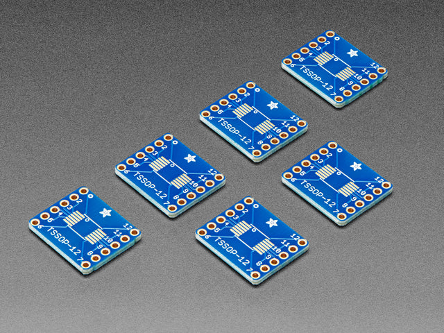 SMT Breakout PCB for SOIC-12 or TSSOP-12 - 6 Pack!