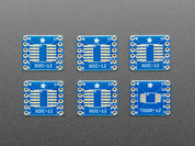 SMT Breakout PCB for SOIC-12 or TSSOP-12 - 6 Pack!