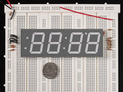Yellow 7-segment clock display - 1.2" digit height