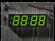 Green 7-segment clock display - 1.2" digit height