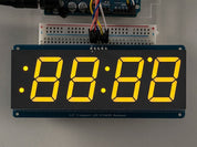 Adafruit 1.2" 4-Digit 7-Segment Display w/I2C Backpack - Yellow