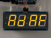 Adafruit 1.2" 4-Digit 7-Segment Display w/I2C Backpack - Yellow