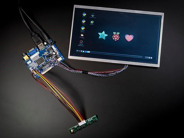 Pixel Qi 10" Display with Controller- 1024x600 HDMI/VGA/NTSC/PAL