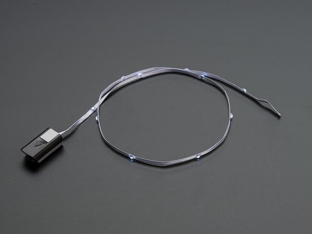 Litex White LEDs on White Fabric Ribbon Pack - 21" 10 LEDs