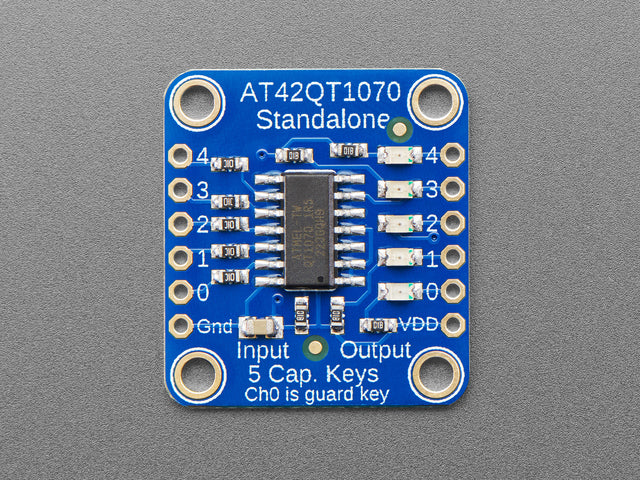 Standalone 5-Pad Capacitive Touch Sensor Breakout - AT42QT1070