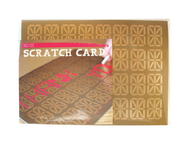 Nixie Seven-Segment Art Scratch-Off Card