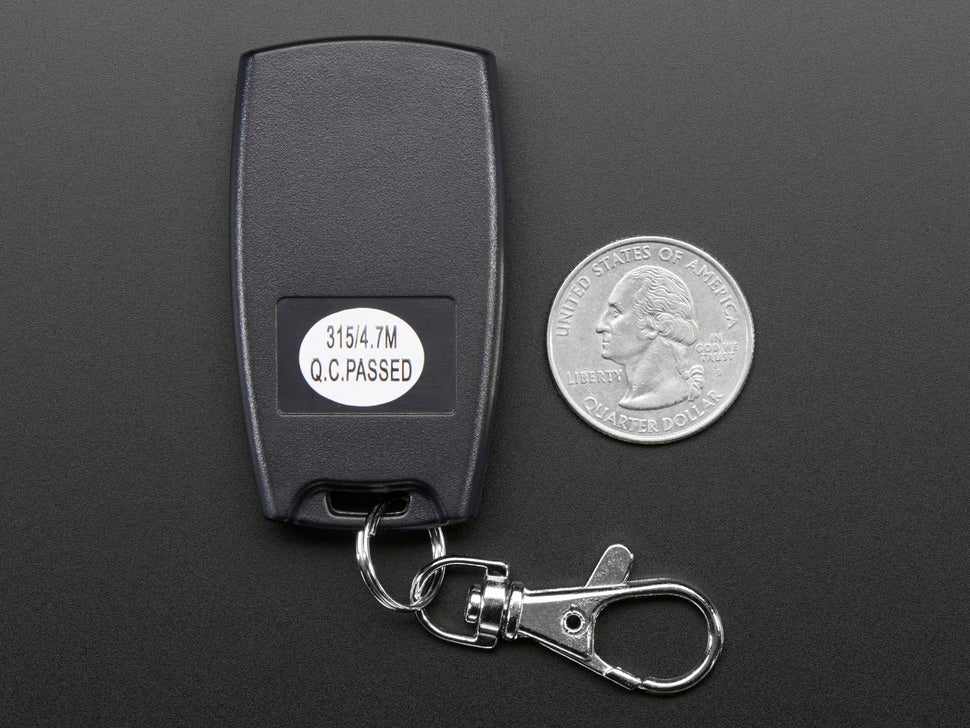 Keyfob 2-Button RF Remote Control - 315MHz