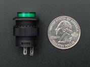 16mm Illuminated Pushbutton - Green Momentary