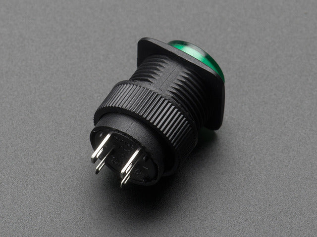 16mm Illuminated Pushbutton - Green Momentary