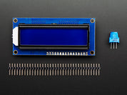 Assembled Standard LCD 16x2 + extras - White on Blue