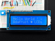 Assembled Standard LCD 16x2 + extras - White on Blue