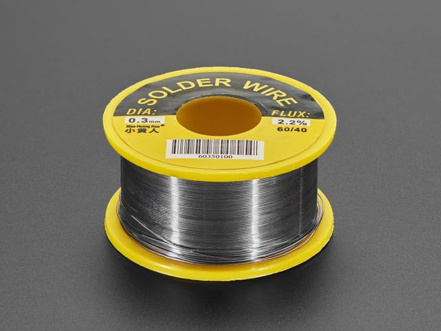Mini Solder spool - 60/40 lead rosin-core solder 0.3mm diameter