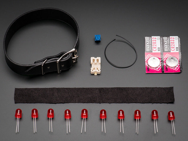 Punk LED Collar Kit - Red LEDs
